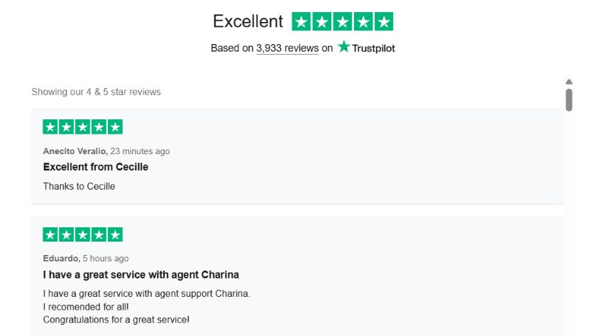 Đánh giá trên Trustpilot về Fusion Markets