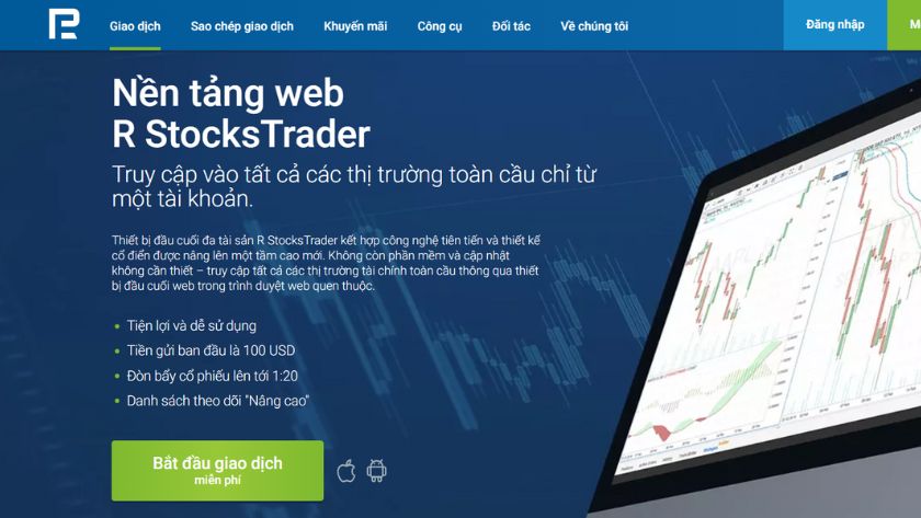 Nền tảng web của RoboForex