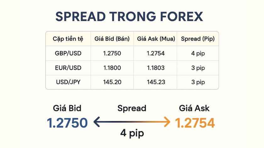 Spread là gì trong Forex