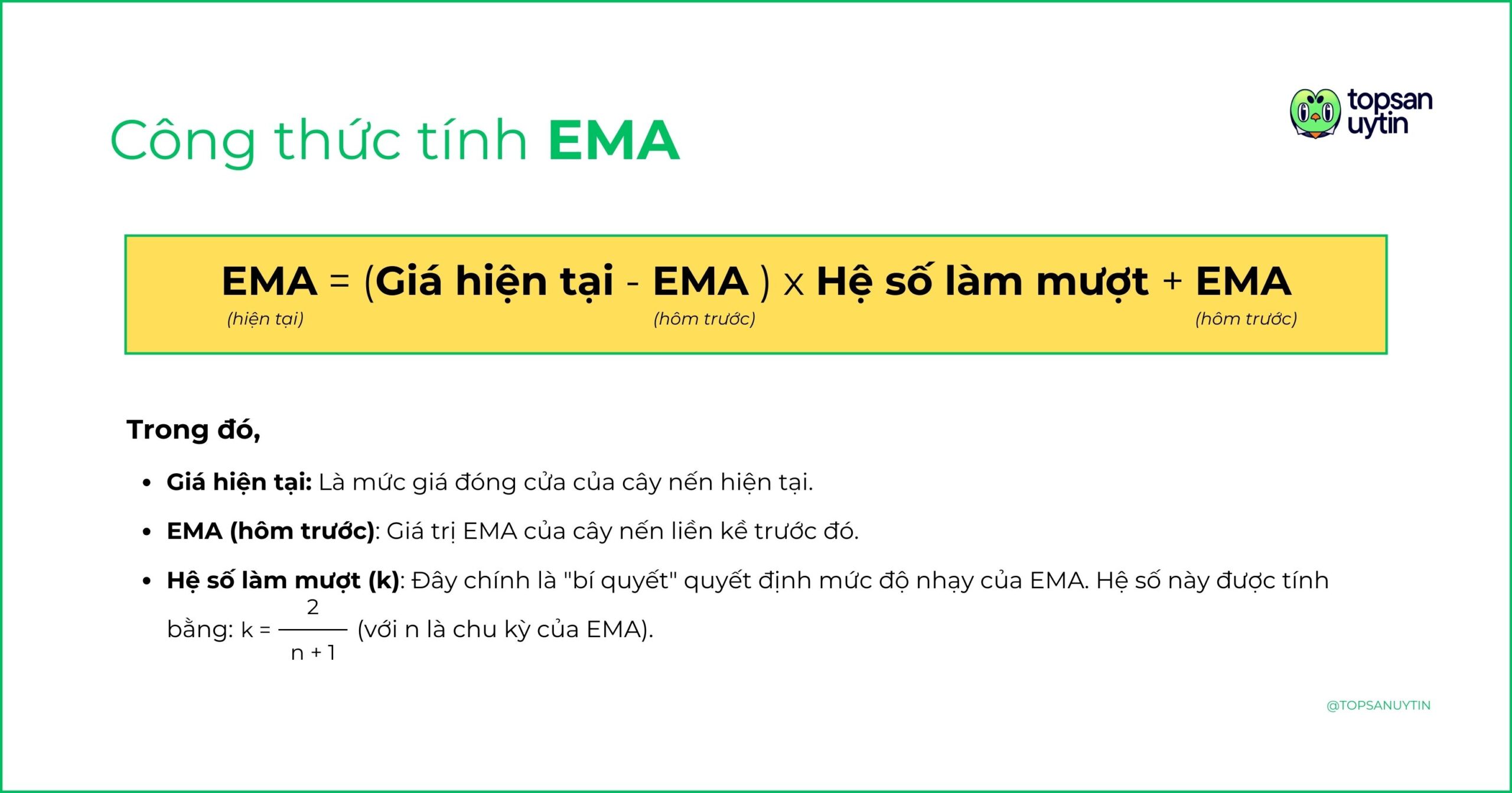 Công thức tính EMA là gì?