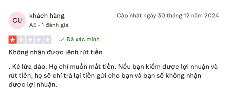 Đánh giá từ nhà đầu tư