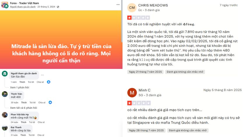 Đánh giá từ người dùng về Mitrade