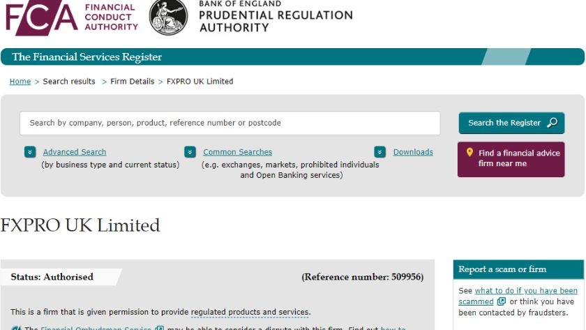 Giấy phép FCA của FXPro