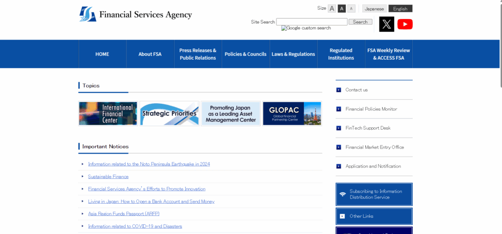 web chính thức của JFSA web chính thức của JFSA