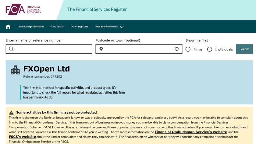 FXOpen sở hữu giấy phép FCA