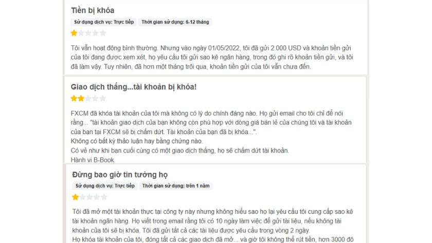 Một vài phản hồi của trader về ZXCM trên Forex Peace Army