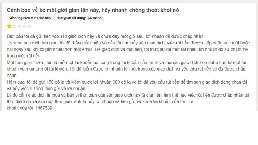 NordFX chậm trễ việc rút tiền của trader