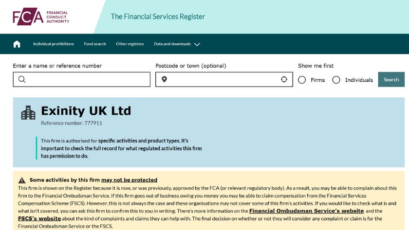 Thông tin giấy phép FCA của FXTM