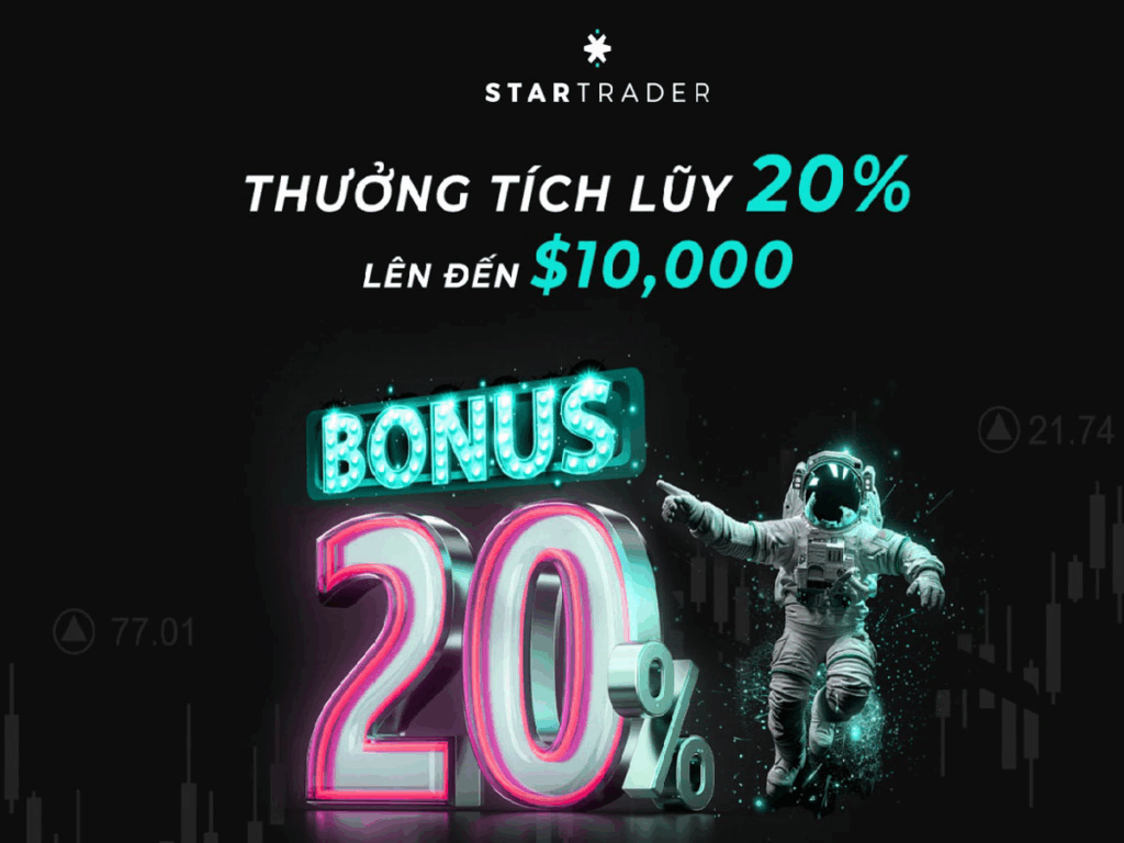 Deposit bonus 20% - Bonus Startrader