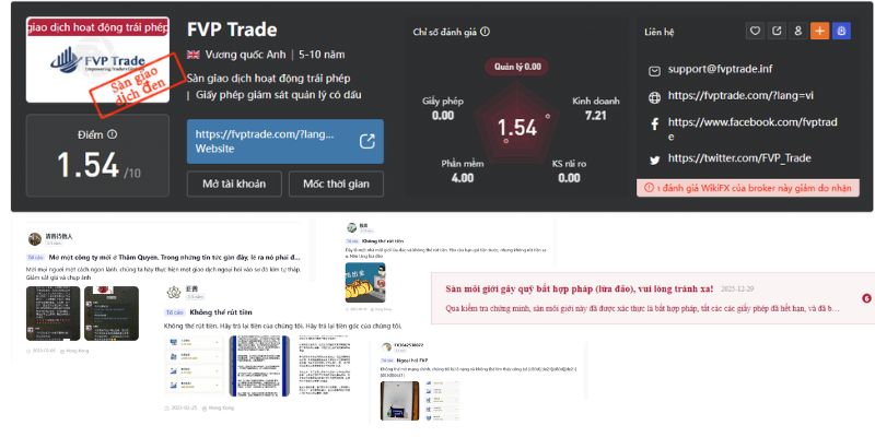 Sàn FVP Trader đồng loạt bị cộng đồng trader cảnh báo spam