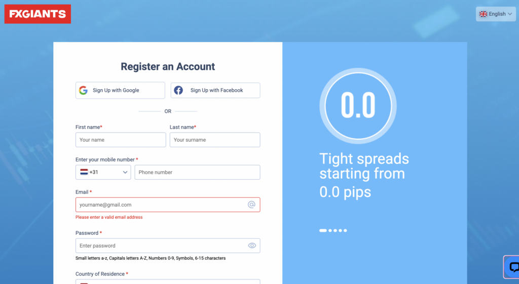 Cách đăng ký nhận Bonus FXGiants
