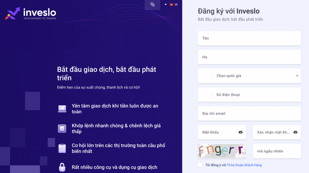 Cách đăng ký nhận Bonus Inveslo
