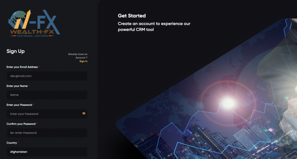 Cách đăng ký nhận Bonus Wealth FX