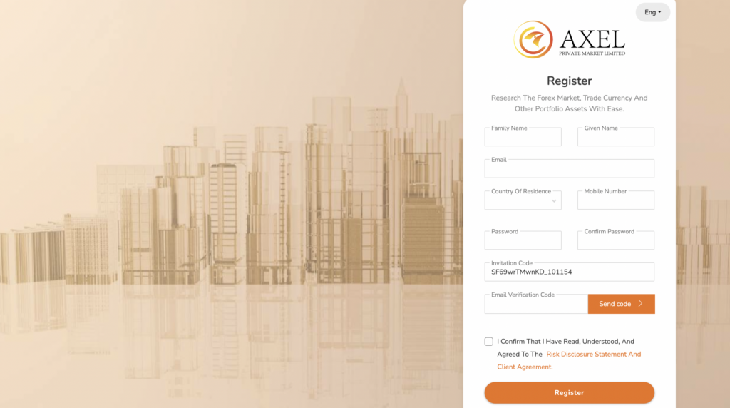 Cách đăng ký nhận Bonus Axel Markets