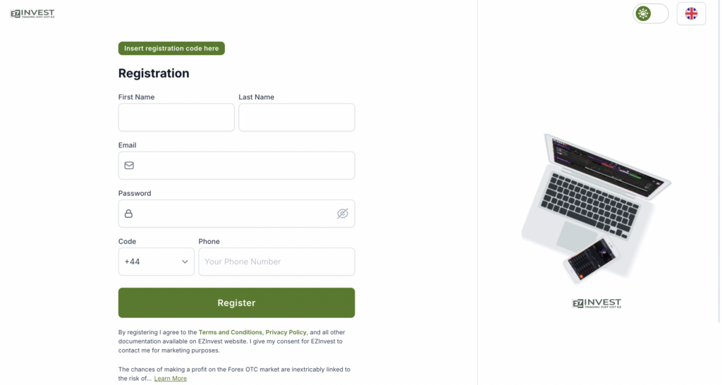 Cách đăng ký nhận Bonus EZInvest