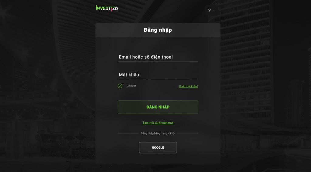 Cách đăng ký nhận Bonus Investizo