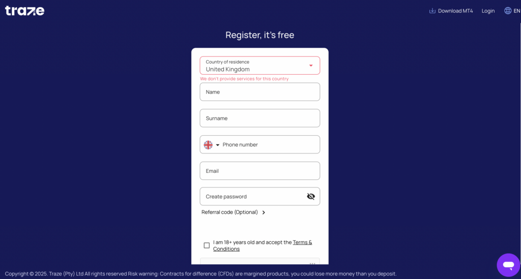 Cách đăng ký nhận Bonus Traze