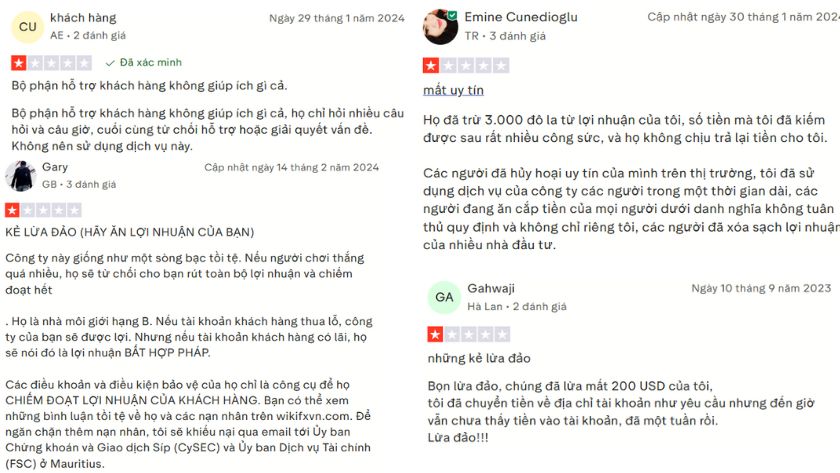 Đánh giá của người dùng về Accuindex trên Trustpilot