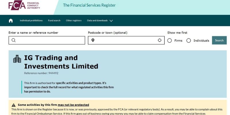 IG Group được công nhận pháp lý bởi FCA 