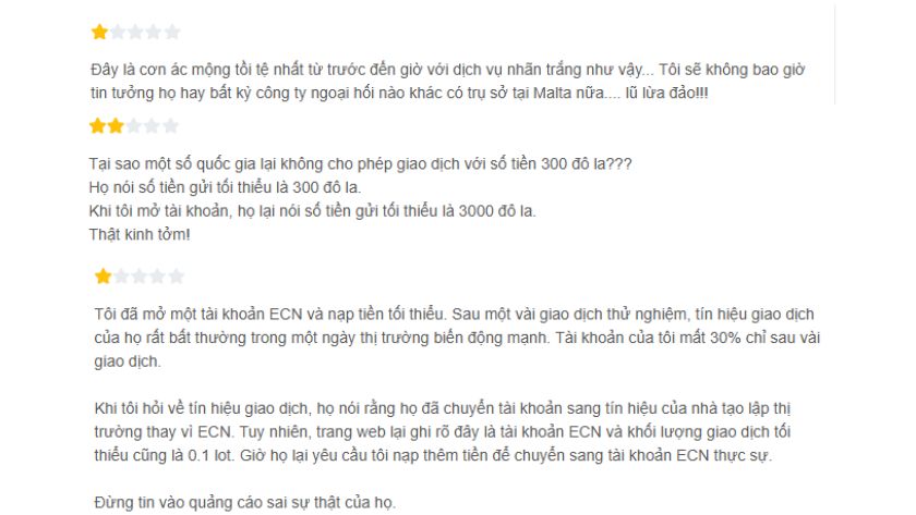 Một vài đánh giá của trader về NSFX trên Forex Peace Army