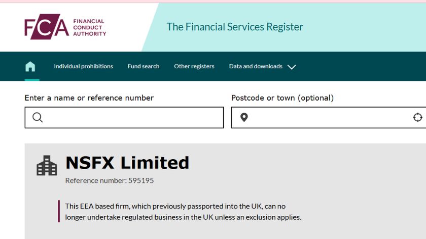 NSFX không còn được cấp phép bởi FCA