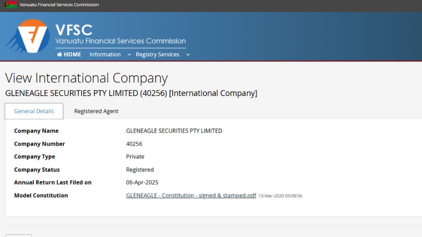 Thông tin giấy phép VFSC của FXTRADING.com