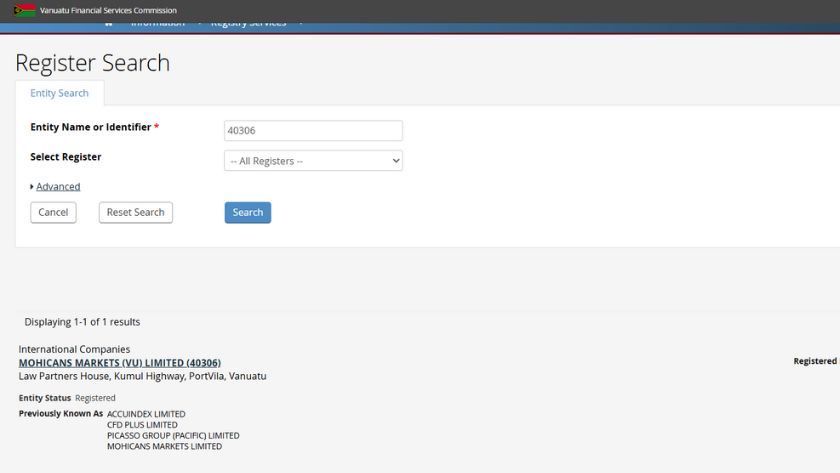 Thông tin giấy phép VFSC của MH Markets