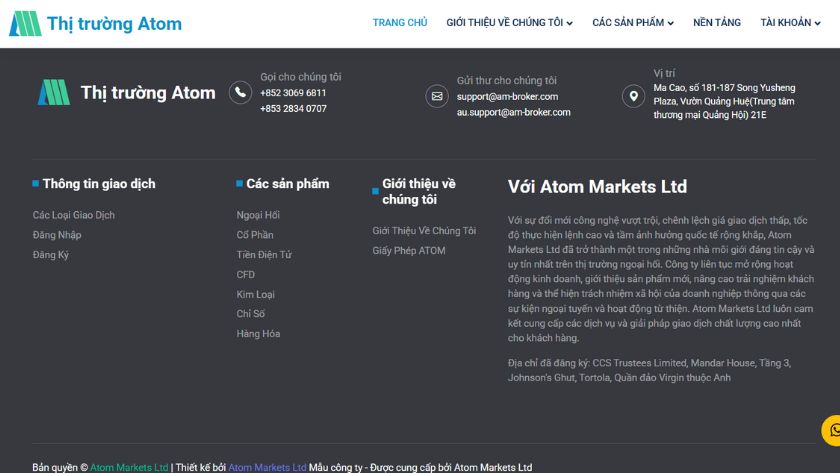 Tìm hiểu khái quát về sàn ATOM Markets