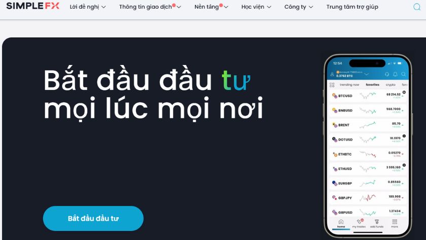 Tìm hiểu tổng quan về SimpleFX