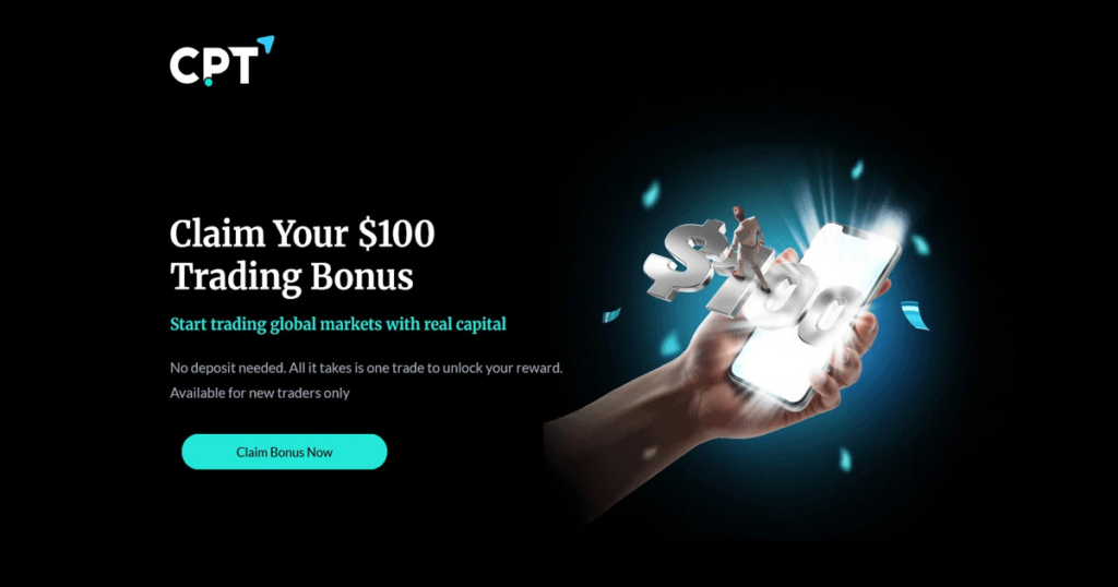 No deposit bonus 100 USD - Bonus CPT Markets