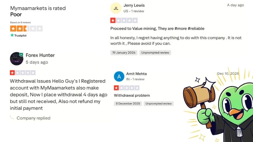 MY MAA MARKETS bị nhiều trader chỉ trích vì thiếu trách nhiệm