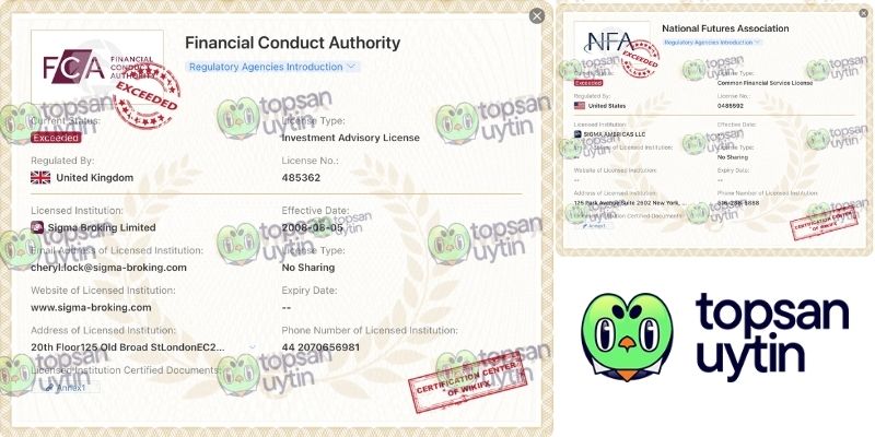 Các giấy tờ, thông tin pháp lý liên quan Sigma