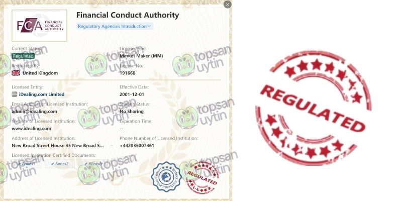 Chứng chỉ được công bố iDealing