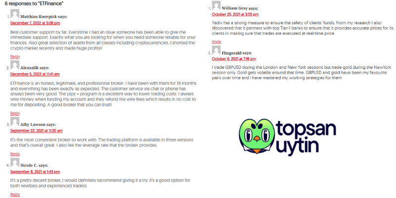 Các đánh giá trái chiều từ Brokereo