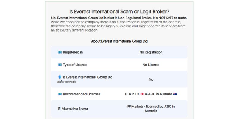 EverestCM bị gán biển cảnh báo không pháp lý