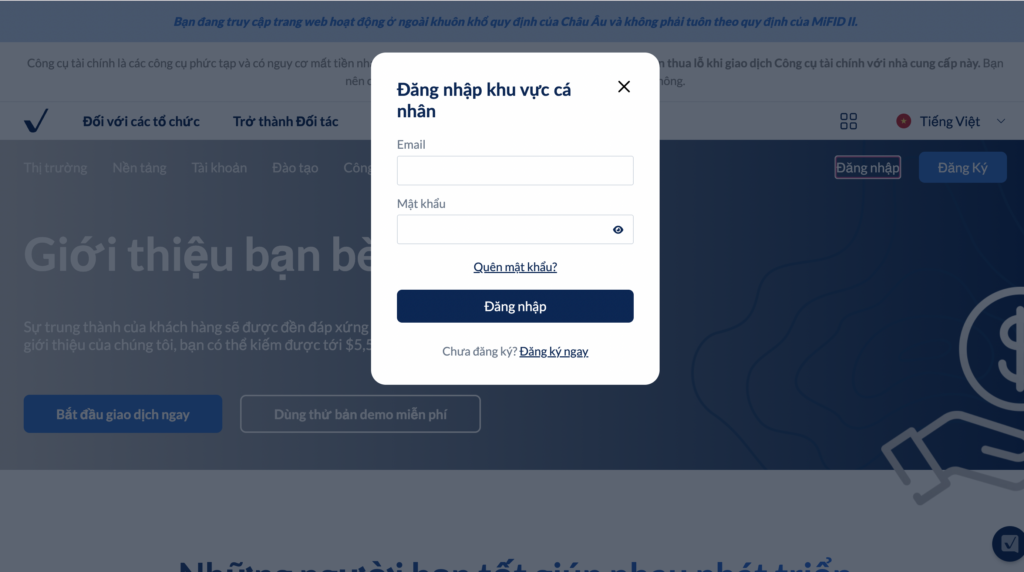 Cách đăng ký nhận Bonus ActivTrades