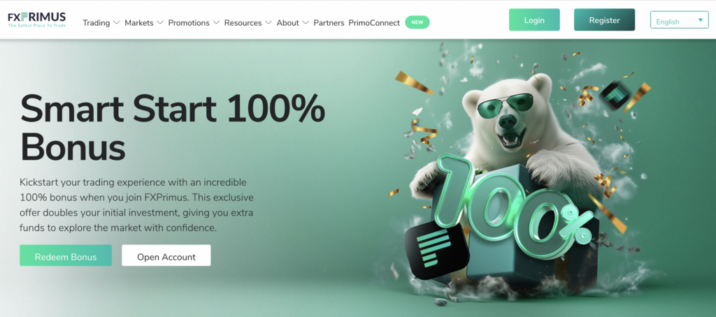 Smart Start bonus 100% - Bonus FXPrimus