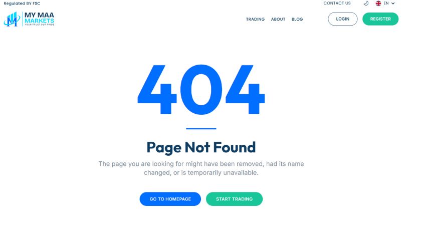 Lỗi 404 khi tra cứu thông tin giấy phép trên MY MAA MARKETS