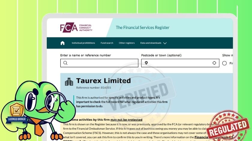 Giấy phép FCA của sàn Taurex