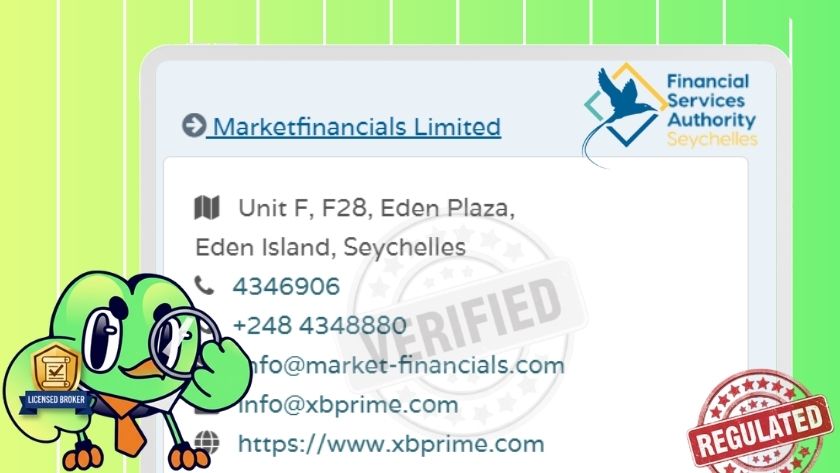 Giấy phép FSA Seychelles của XB Prime