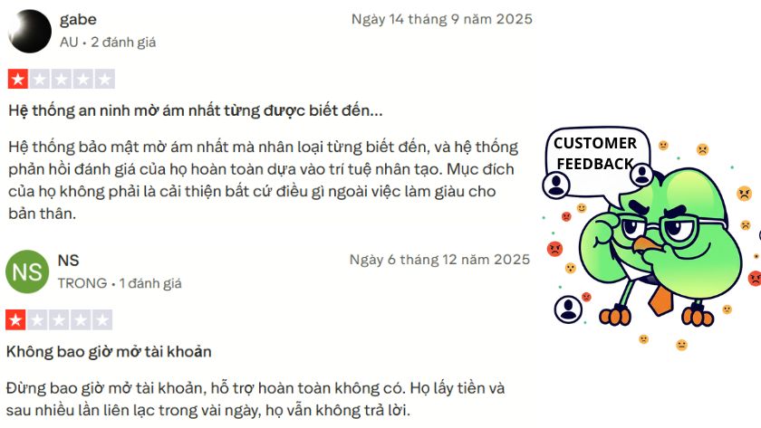 Một vài trader khác cũng bày tỏ bức xúc về dịch vụ hỗ trợ nạp - rút của Mitrade
