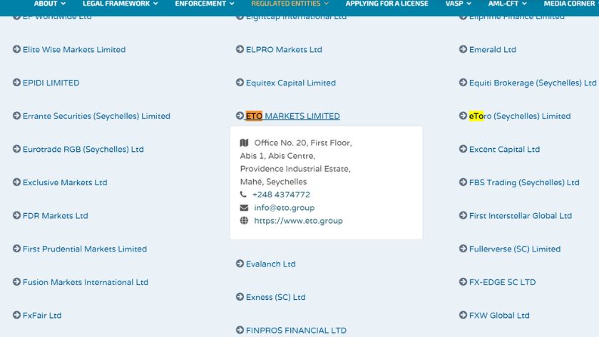 Thông tin giấy phép FSA của ETO Markets