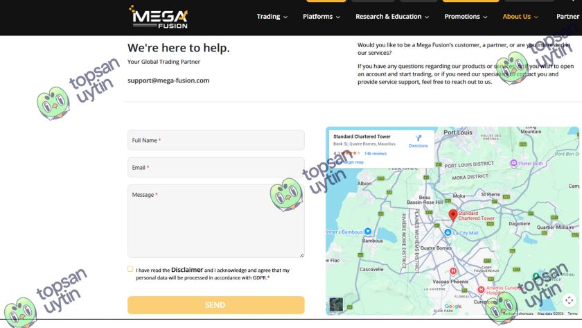 Thông tin liên hệ của Mega Fusion