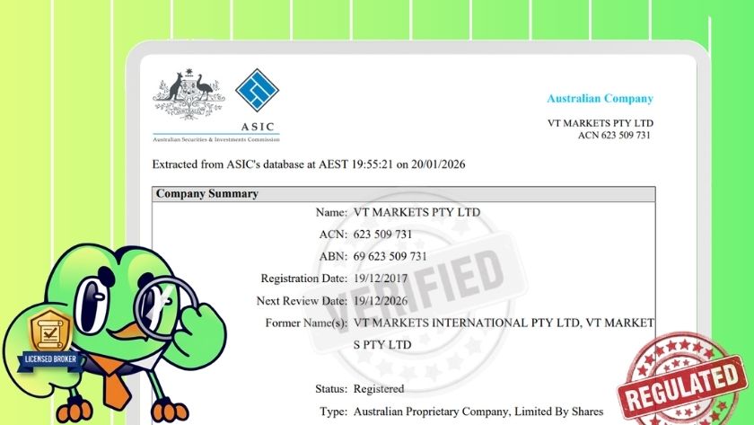 Top Sàn Uy Tín Team kiểm tra giấy phép ASIC của VT Markets