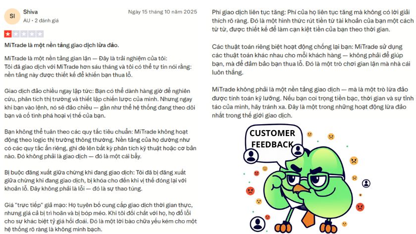 Trader Shiva cũng gặp tình trạng tương tự như Top Sàn Uy Tín Team