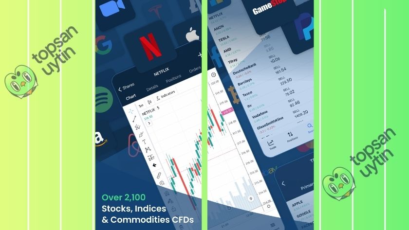 Một vài sản phẩm giao dịch của Trade.com