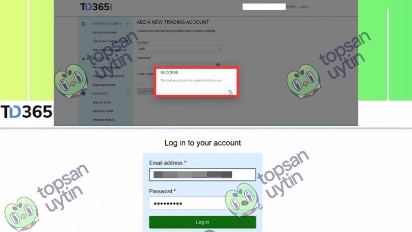 Top Sàn Uy Tín Team đã mở tài khoản giao dịch tại sàn TD365