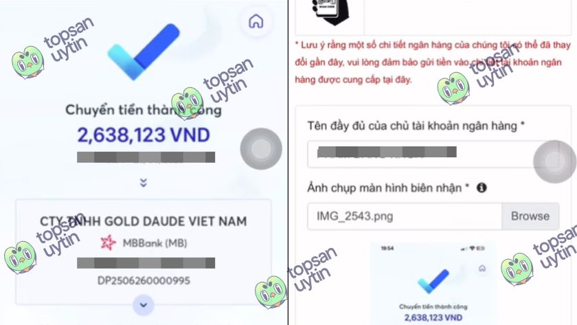 Top Sàn Uy Tín Team đã nạp tiền vào tài khoản giao dịch ETO Markets
